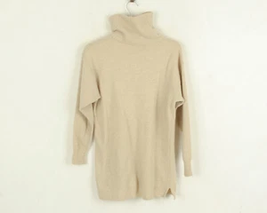 Vintage Women S Wool Cashmere Pullover Sweater Turtle Neck Jumper Beige Warm Win - Picture 1 of 4