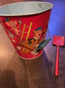 VINTAGE 50er JAHRE OHIO ART HANNA BARBERA BLECHEIMER UND KLEINE SCHAUFEL - SELTEN KEIN ROST! - Bild 1 von 12