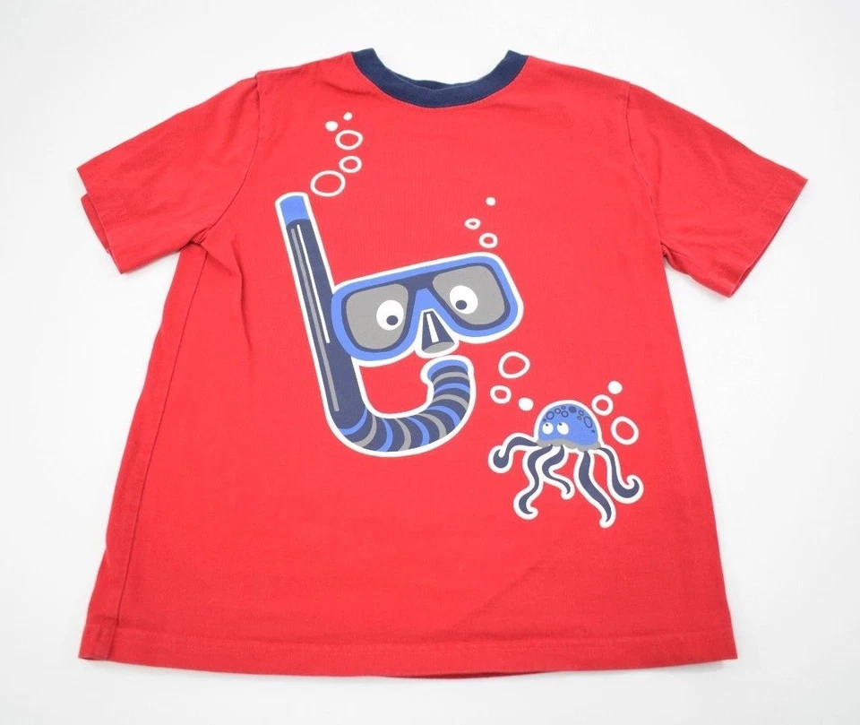 Boys Hanna Andersson Long Short Shirt Scuba Diving Print 6-7 120 Free Shipping  Foto 1 de 4