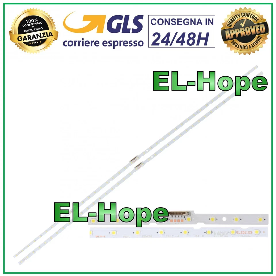 KIT 2 BARRE STRIP 40 LED TV SAMSUNG AOT-55-NU7100F BN96-45913A UN55NU7300 597 mm