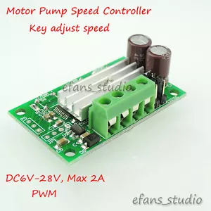 DC 6V-24V 9V 12V 3A PWM DC Motor Speed Controller Regulator On/Off button Switch - Picture 1 of 6