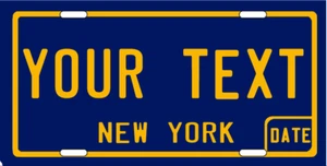 New York License Plate Personalize Add Your Own Text - Picture 1 of 1