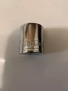 SK, CHROME SHALLOW SOCKET, SMALL FONT, 3/8" DRIVE, 12 POINT, 13/16" SAE, #45126 - Picture 1 of 5