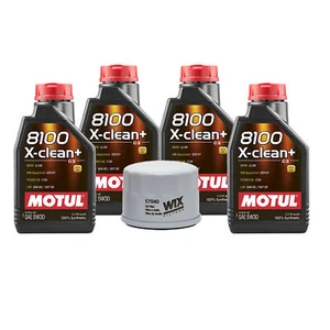4L Motul 8100 X-CLEAN + 5W30 Wix Filter Motor Oil Change Kit API SN/CF For Smart - Picture 1 of 1