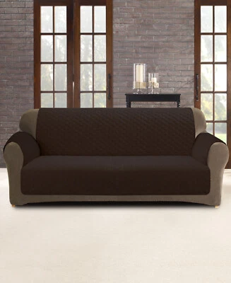 Custom Fit 2-Seater Sofa/Couch/Seat Home Lounge Cover Protector Slipcover Coffee - image 1 of 2
