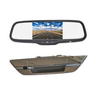  Reversing Backup Camera + Rear View Mirror Monitor Screen for Toyota Hilux - Picture 1 of 8