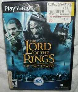 Herr der Ringe Zwei Türme PS2 Spiel Black Label komplett getestet, spielt super - Bild 1 von 5