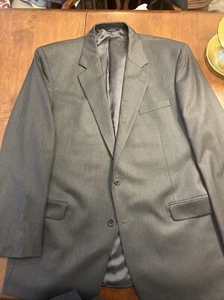 Brooks Brothers SaxXon 1818 Madison 46L Gray Herringbone Blazer Jacket Coat - Picture 1 of 23