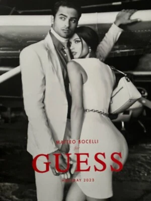 GUESS CATALOGUE HOLIDAY 2023 ISSUE MATTEO BOCELLI NEW SMALL DEFECT TO COVER - Image 1 of 4