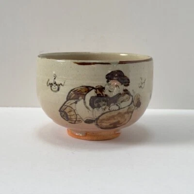 Japanes Tea Ceremony Chawan Kisyu ware Hotei Seven Lucky Gods From Japan - Image 1 of 4
