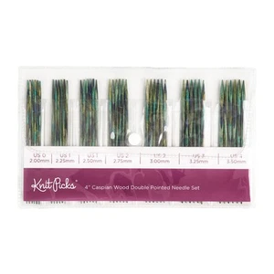 Double Pointed Wood Knitting Needle Set (Caspian 4") - Picture 1 of 5
