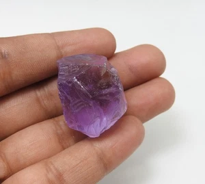 98.00 Cts Natural Amethyst Rough Gemstone Purple Crystal Jewelry Use 20X29X19 mm - Picture 1 of 8