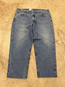 Carhartt Jeans Mens Size 42x28 Fits 40x26 Vintage B17-DST Relaxed Fit Blue Denim - Picture 1 of 11