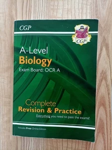 CGP A-Level Biology OCR A Level Complete Revision Guide and Practice - Picture 1 of 2