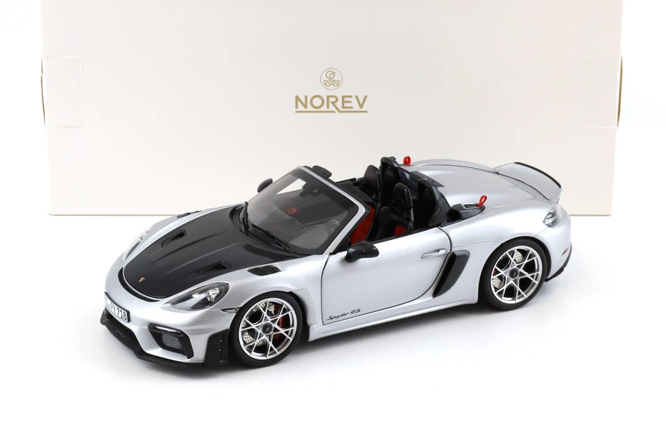 1 18 Norev Porsche 718 RS Spyder 2023 Weissach GT-Silver Metallic 187270