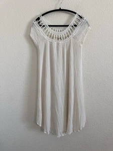 Free People Boho Sundancer Häkelkleid Gr. XS Ivory Strand Sommerkleid Boho - Bild 1 von 6