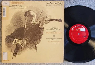 Heifetz / Friedman - Bach Concerto For Two Violins - 1962 Mono LP - VG++ - Image 1 of 2