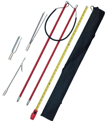 Spearfishing Sling Pole Spear Kit 5ft 2-Piece Fiberglass Shaft 3 Tips Carry Bag - Image 1 of 4
