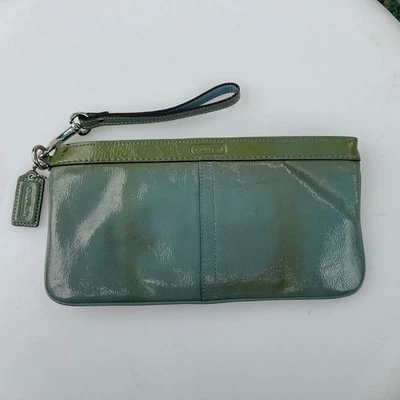 Coach Blue Green wristlet Clutch - Image 1 of 4
