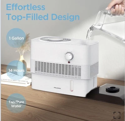 Pelonis 1 Gallon Evaporative Humidifier, White - Image 1 of 4
