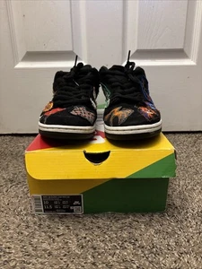 Size 10 - Nike SB Dunk Low Pro QS Black/Multicolor/White 2022 - Picture 1 of 5