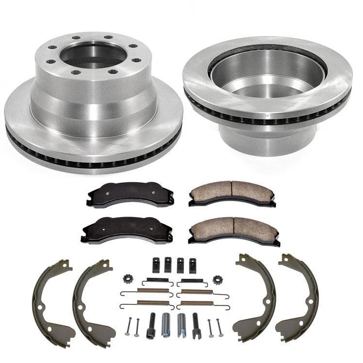 Rotores de disco traseros zapatas de freno 5 piezas doble rueda trasera GMC Express 4500 2009-2020 Foto 1 de 4