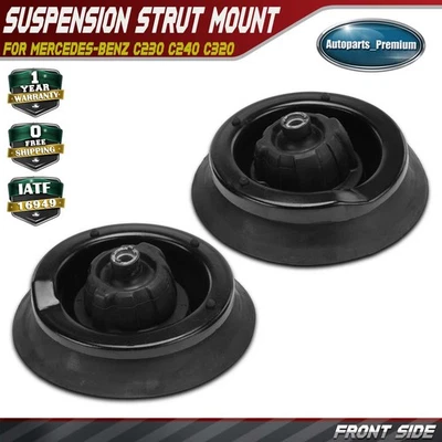 Soporte de puntal delantero derecho y derecho 2 piezas para Mercedes-Benz C230 C240 C320 CLK350 CLK550 Foto 1 de 4