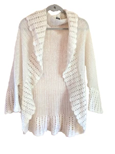 Vintage Damen Pullover Größe M/L Mohair Wollmischung Strickjacke Oversize Minimalistisch - Bild 1 von 7