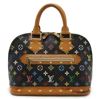 Louis Vuitton Alma Multicolor Noir M92646 Handbag 30cm 11.8in Studded Rare - Image 1 of 4