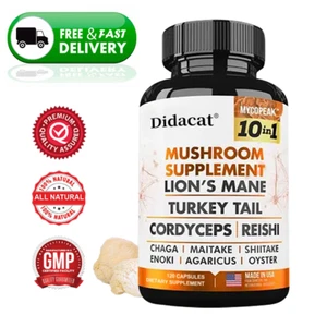 Mushroom complex: contains hericium mushroom, tea tree mushroom, Reishi mushroom - Picture 1 of 9