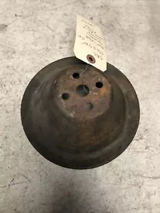 OEM GOOD USED 1955-68 CORVETTE, CAMARO WATER PUMP PULLEY SBC 3905995 CF - Picture 1 of 5