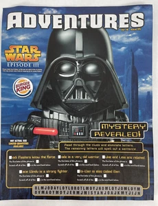 Muy Raro: Burger King Star Wars Episodio III Aventuras Niños Folleto de Juguete - Imagen 1 de 14