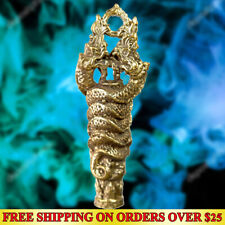 Naga Serpent Brass Thai Amulet Money Rich Lucky Good Business Wealthy Talisman