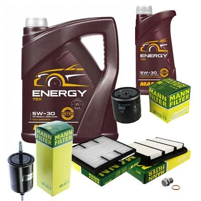 MANN Inspection Set 6 L MANNOL Energy 5W-30 Pour Chevrolet Lacetti 1.6 1.4 16V - Photo 1/4