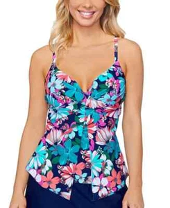 NWT Island Escape Sail Away Gemini Underwire Tankini Top 14 ymy1423 - Picture 1 of 2