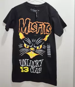 T-shirt Misfits Unlucky 13 Club Cat piccola nuova con etichetta - Foto 1 di 3