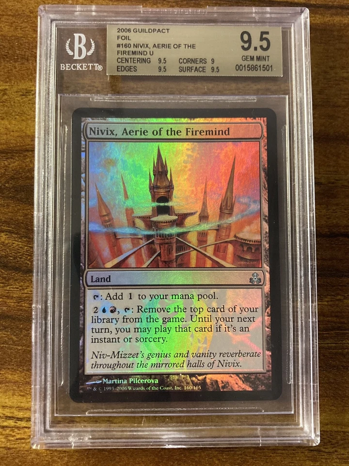MTG✨NIVIX, AERIE OF THE FIREMIND FOIL✨Guildpact BGS 9.5 GEM MINT UCMN Land 2006 - Image 1 of 4