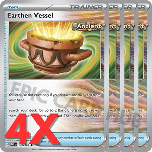 4X Earthen Vessel 163/182 X4 - Paradox Rift Playset - Pokemon TCG - Picture 1 of 1
