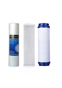 Kit Filtri depuratore acqua potabile casa osmosi inversa 3 pezzi ricambi - Foto 1 di 4