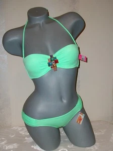 NUEVO CON ETIQUETAS Victoria Secret 34A XS Como Nuevo Embellecido Bandeau Traje de Baño Bikini  - Imagen 1 de 7