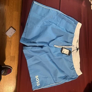 NEW WITH TAG MENS BOSS LITE BLUE BATHING SUIT SIZE XXL - Picture 1 of 1