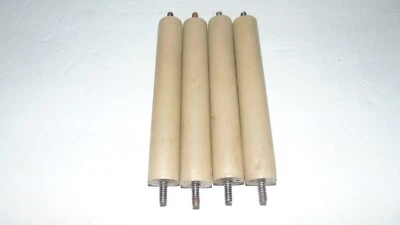 Lote 4 husillos rectos para muebles patas MCM rubio 6" tornillos incrustados/ambos extremos Foto 1 de 3