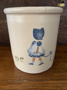 Vintage 1 Quart Robinson Ransbottom Steinzeug Topf Roseville OH handbemalt signiert - Bild 1 von 11