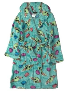 Star Wars Girls Soft Blue Baby Yoda Mandalorian Robe House Coat Pajama - Picture 1 of 2
