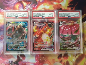 Pokemon Base Set Trio Charizard🔥 Blastoise🌊 + Venusaur 🍃VMax 3 Set All PSA 10 - Picture 1 of 7