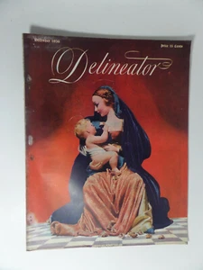 Delineator vintage fashion magazine Dec 1936 15 cents lots of neat old ads - Picture 1 of 1