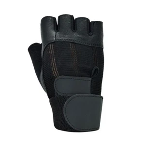 GUANTES DE GIMNASIO DE ENTRENAMIENTO AGARRE DE CUERO ENTRENAMIENTO CULTURISMO FUERZA POTENCIA - Imagen 1 de 6