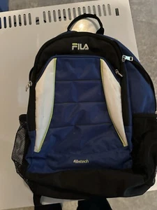 BLUE BLACK & NEON FILA FILATECH BACKPACK LAPTOP MULTIPLE POCKETS W/ STRAPS - Picture 1 of 3