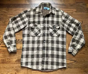 Vintage 70s 80s FIELDMASTER Quilt Lined Insulated Flannel Shirt Sz Medium TALL - Picture 1 of 9