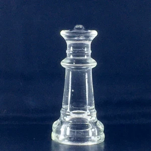 Vintage Glass Chess Replacement Piece Clear Queen Only 1 Count 2.5" Tall - Picture 1 of 6